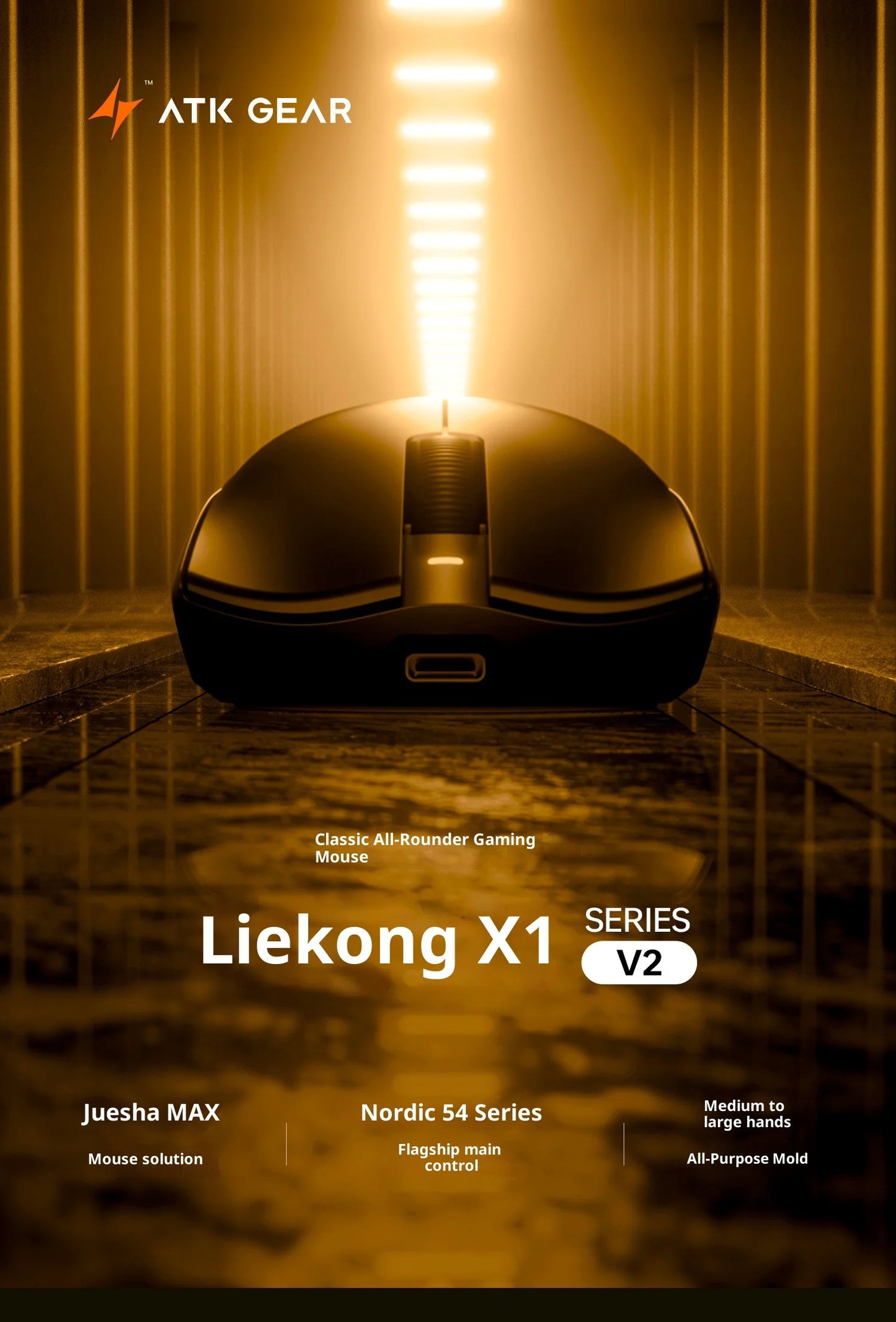 Mouse gaming wireless ATK X1 V2 Ultimate 2.0 Paw3950 Ultra, 54g, ușor, 750ips, latență redusă 0.163ms, 650ips, accesoriu nou, cadou