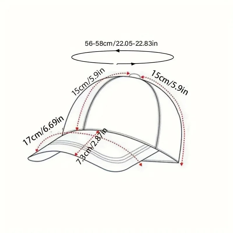 Mom loves patterned printed baseball caps, retro and fashionable women's casual washed dad hats, outdoor soft top sports hats