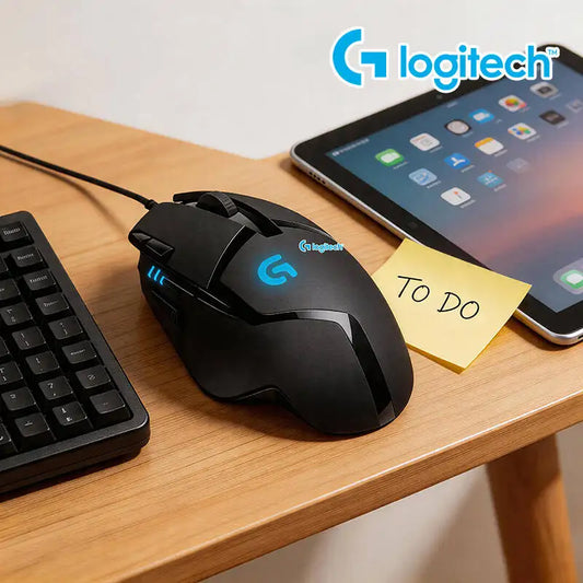 Logitech G402 Wired Gaming Mouse 32-Bit ARM Processor 8 Buttons 500 IPS Anti-Slip for All-Day Gaming and Work Sessions