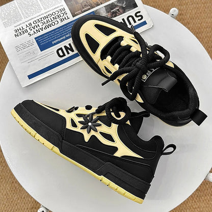 Fashion Mens Shoes Trend Street Skateboard Shoes Man Luxury Brand Training Sneakers Mesh Breathable Casual Shoes Tenis Masculino