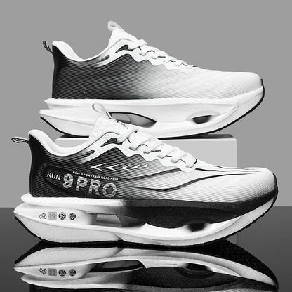 Sneakers da uomo con soletta in carbonio, scarpe sportive da esterno con suola morbida in rete, scarpe da corsa leggere, antiscivolo, casual, da coppia, da tennis