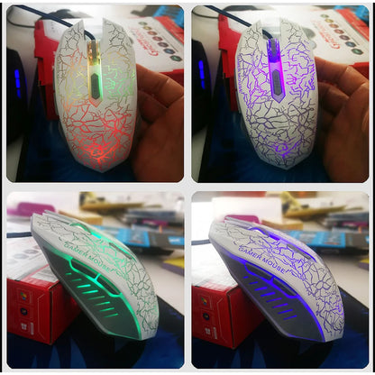 2400 DPI USB Wired Mouse Gaming Mouse LED Backlit Professional Gamer Mice Ergonomic Computer Mouse for PC Laptop Macbook