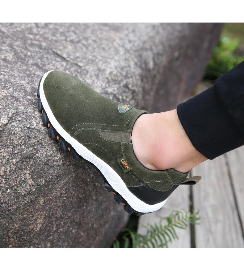 Sapatos desportivos casuais para homem, para caminhadas ao ar livre, acampamento, corrida leve e jogging, mocassins antiderrapantes, sapatos de caminhada, tamanhos grandes 38-50