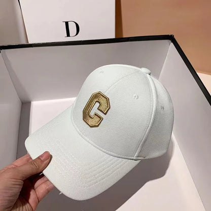 Hats for Men 2023 New C Letter Embroidered Baseball Cap Kpop Fashion Couple Snapback Cap Men and Women Sun Hats Chapeau Homme