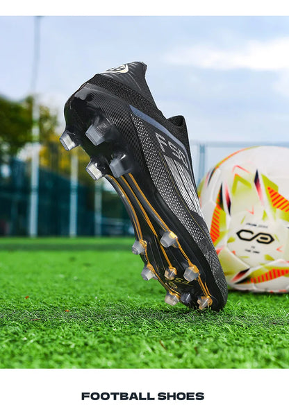 Men Soccer Shoes Training Football Boots Indoor Sneakers TF Long Spikes Match Futsal Ultralight Breathable Cleats Drop Shipping