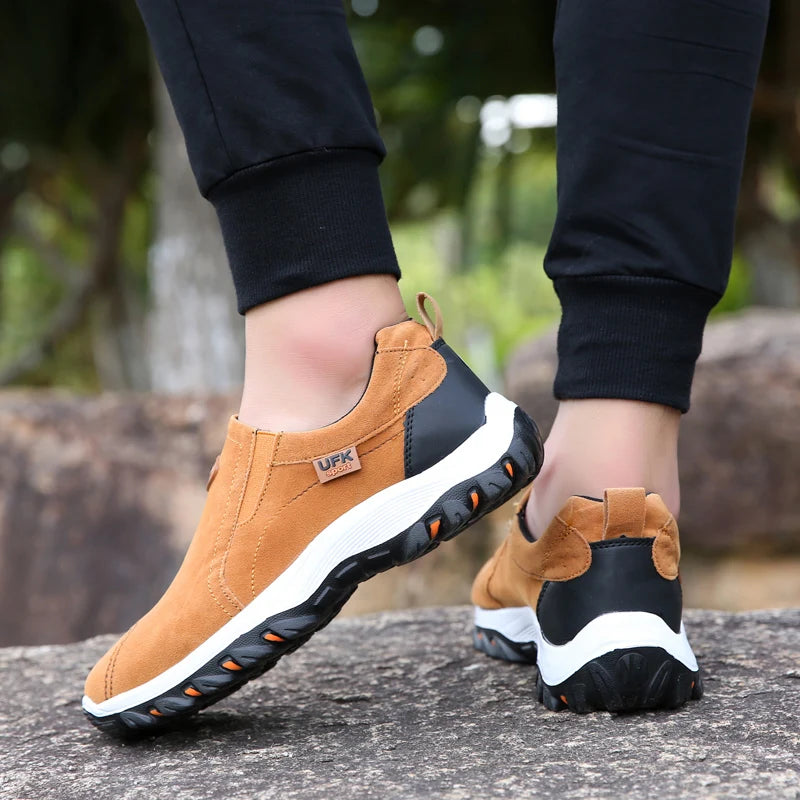 Sapatos desportivos casuais para homem, para caminhadas ao ar livre, acampamento, corrida leve e jogging, mocassins antiderrapantes, sapatos de caminhada, tamanhos grandes 38-50