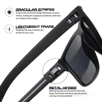 CRIXALIS Vintage Square Polarized Sunglasses for Men Women Retro Trendy Sun Glasses Male Driving Fishing Mirror Shades UV400