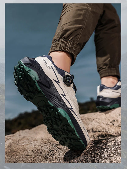 Chaussures de randonnée respirantes pour homme — Boucle rotative, semelle antidérapante