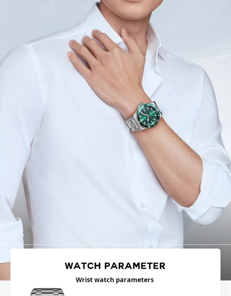 IW Luxury Brand Automatic Mechanical Sports Diving Watch Red Blue Bezel Steel Sapphire Luxury Men's Watches 300M Waterproof