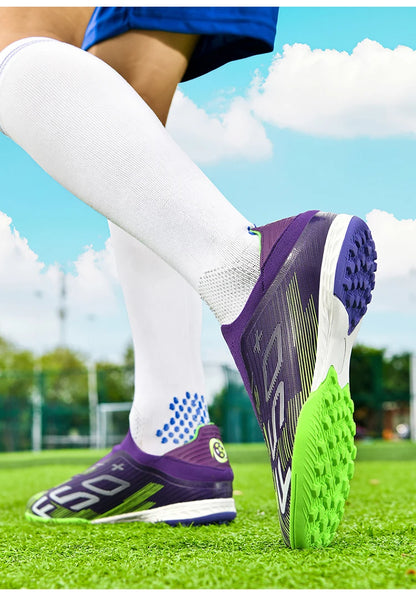 Herren-Fußballschuhe, Rasenstollen, Futsal, bequeme Kunstrasen-Fußballschuhe, Sport, ultraleicht, FG, rutschfest, für den Innenbereich, Erwachsene, rutschfest