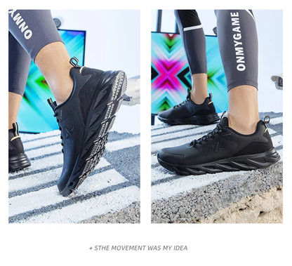 Buty do biegania Xtep dla mężczyzn – zimowe, uliczne, codzienne buty sportowe dla mężczyzn, odporne na zużycie, z amortyzacją i wsparciem, trampki 879419110080