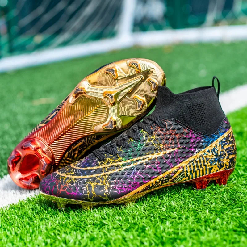 Chaussures de football pour enfants, crampons de football pour garçons et filles, chaussures de sport d'extérieur légères, durables et antidérapantes pour les jeunes