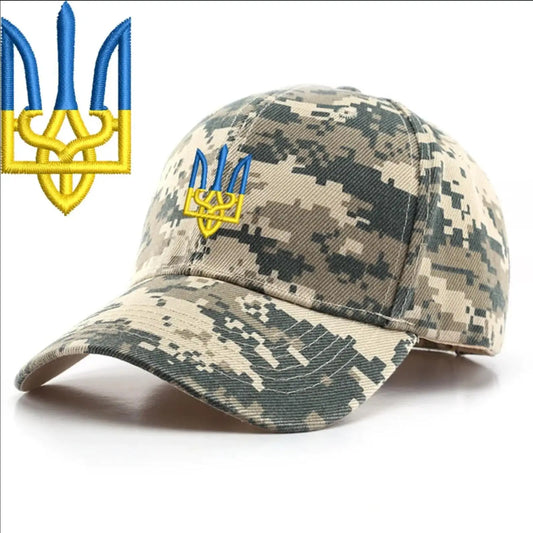 Embroidery Ukraine trident Symbol Spetsnaz Special Forces Men Women Boy Baseball Caps Dad caps Snapback Adjustable Camouflage