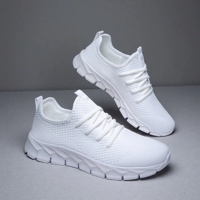 Zapatillas deportivas para hombre de malla ligeras; zapatos planos informales para mujer; zapatillas deportivas de running para hombre; zapatillas de tenis blandas y transpirables; zapatillas deportivas para hombre.