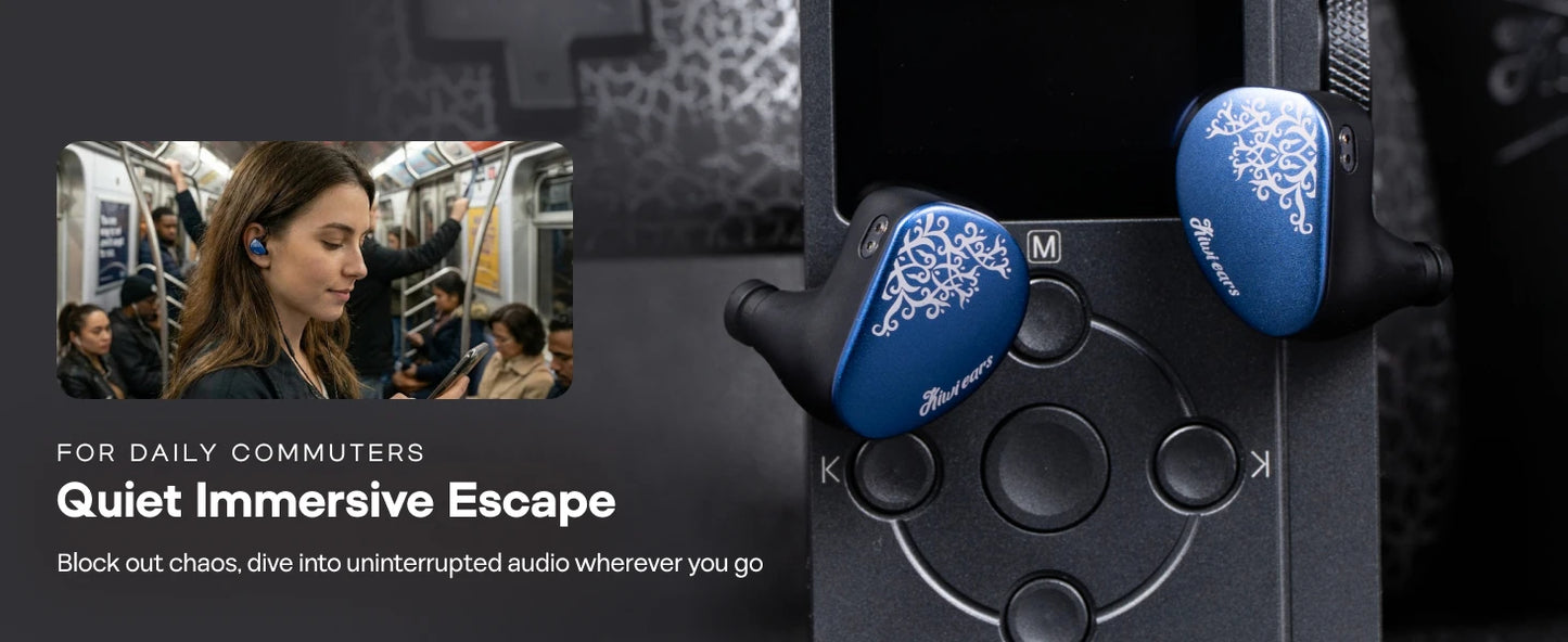 Linsoul Kiwi Ears Cadenza II IEM HiFi-Kopfhörer mit 10mm-Titan-Dynamiktreiber, KARS 2.0 und abnehmbarem Kabel