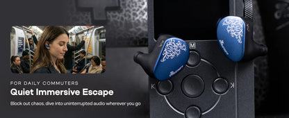 Linsoul Kiwi Ears Cadenza II IEM HiFi-Kopfhörer mit 10mm-Titan-Dynamiktreiber, KARS 2.0 und abnehmbarem Kabel