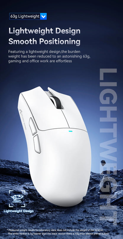 ATTACK SHARK X11SE trådlös gamingmus, tri-mode, 63g superlätt med PAW3311-sensor, 22000 DPI, 300mAh batteri, dubbel drivrutin