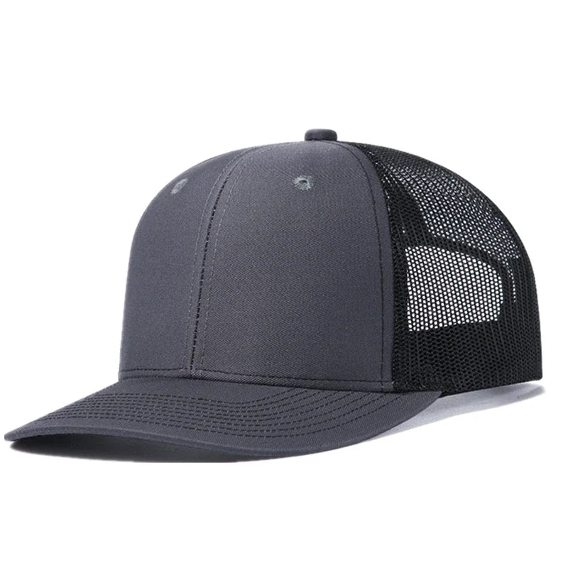 Hot Sale Unisex Cap Slight Curved Brim Style Trucker Hat  Men & Women Casual Outdoor Breathable Summer Cap