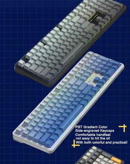 AULA F108 Keyboard 100% Layout 1K Polling Rate Mechanical Gaming Keyboard Hot Swappable Linear Switch with Macro Software