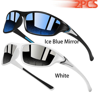 1-2PCS Fashion Vintage Outdoor Sports Fashion Vintage Sunglasses Cycling Fishing Driving Mountaineering Sun Glasses
