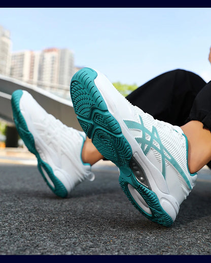 Herren Damen Badmintonschuhe Tischtennisschuhe für Volleyball Handball Sport-Sneaker rutschfest aus Mesh atmungsaktiv für das Training auf dem Spielfeld