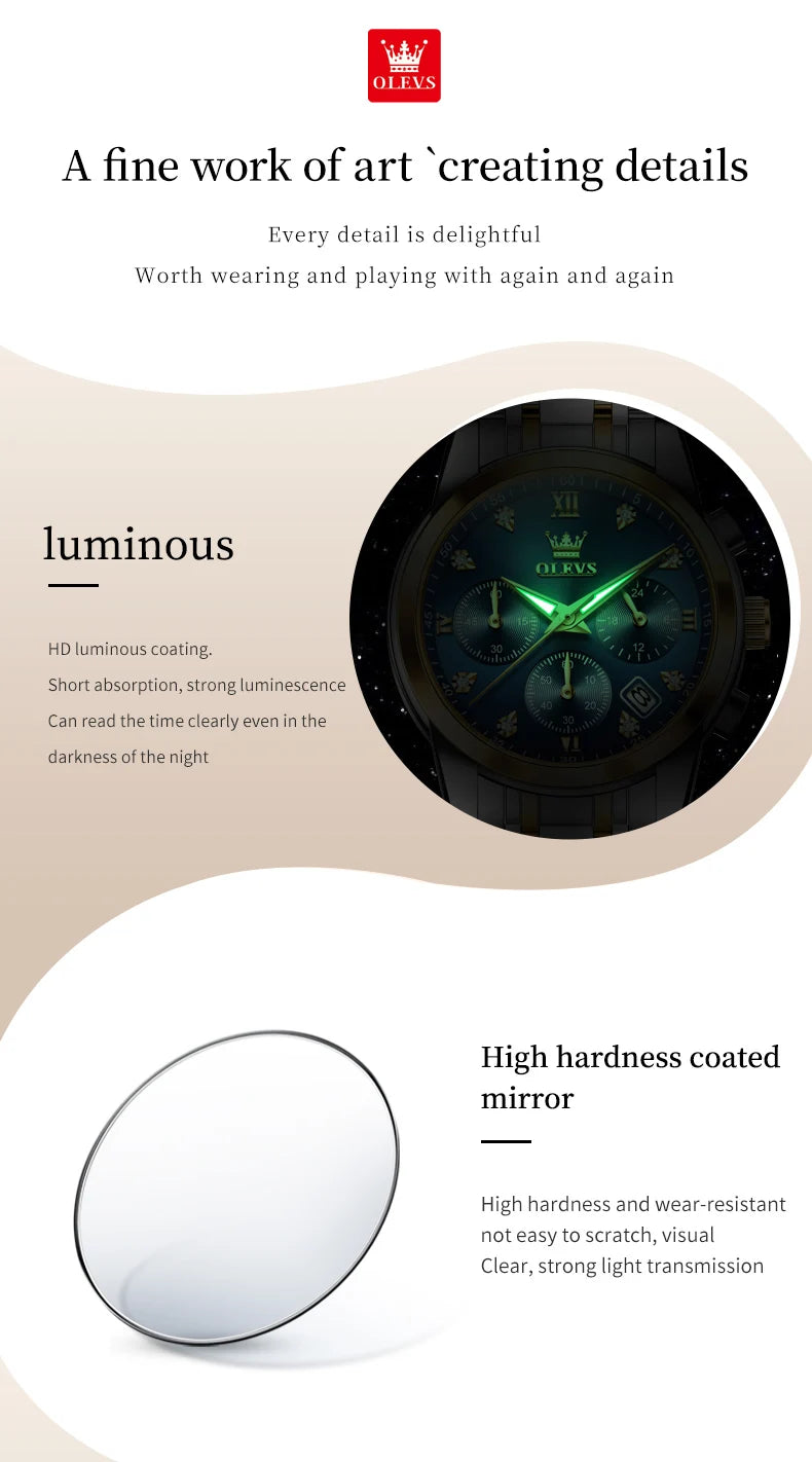OLEVS 2858 Women Watch Luxury Brand Quartz Watch Waterproof Luminous Date Chronograph Women Bracelet Dress Diamond Watch Reloj