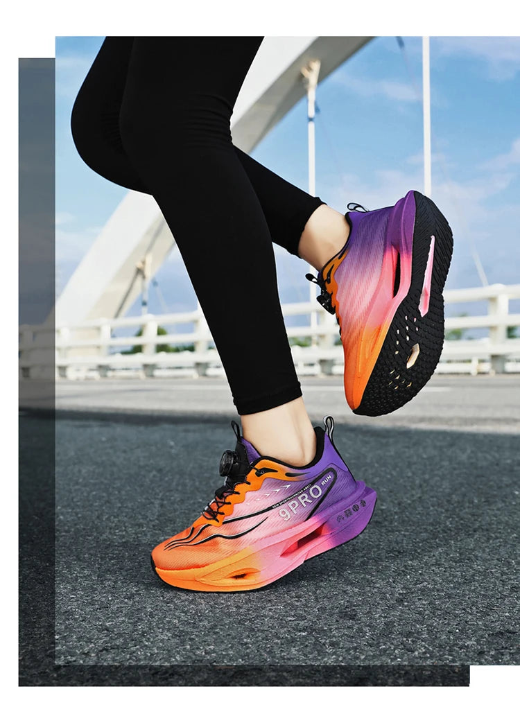 New men's and women's running shoes breathable racing sports shoes carbon cushioning lightweight men's jogging training shoes