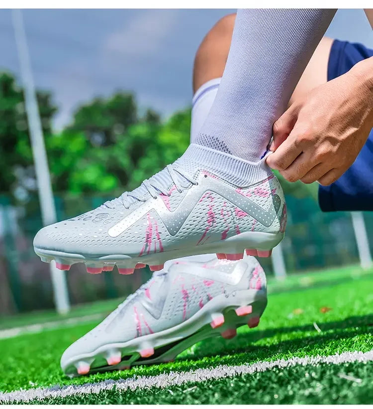 Oversized-Fußballschuhe für Jugendliche und Kinder, komfortables flexibles Design, stabile rutschhemmende Performance für Outdoor-Feldsportarten