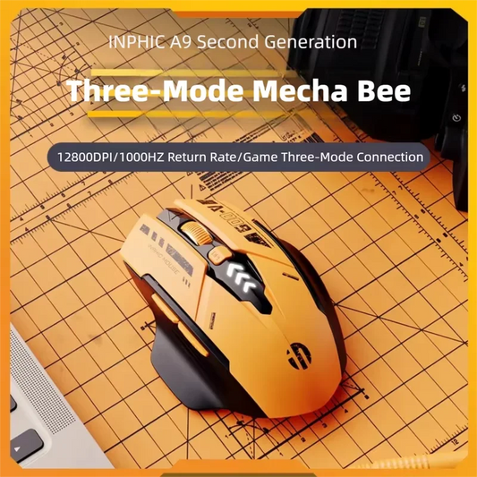 Inphic A9 V2 Wireless Gaming Mouse 12800DPI Rechargeable Ergonomic Bluetooth Compatible Silent Mouse For PC Laptop Computer