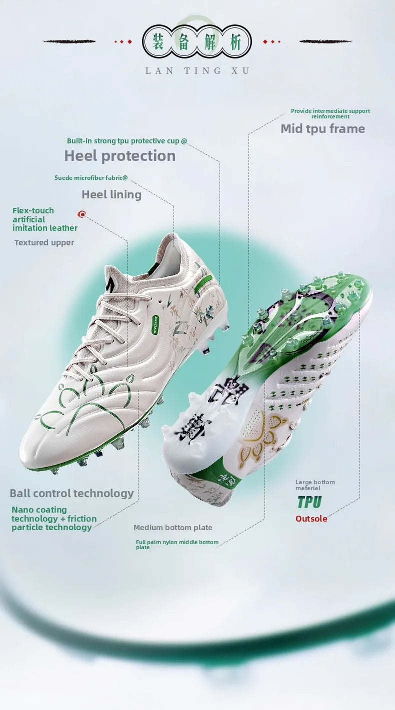 Kelme Men's Football Shoes Adult MG Short Spikes Artificial Turf Training Football Boots Ultra Light Anti-Slip Soccer Shoes