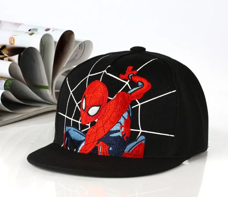 Kids Anime Spiderman Cartoon Baseball Cap Snapback Hat for Toddler Baby Children Spring Summer Adjustable Hip Hop