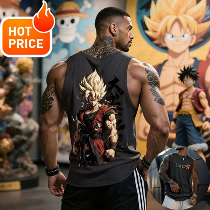 Anime Super Saiyan Son Goku Dragon Ball Gym Novi Harajuku Ljetni Muški Majica Bez Rukava Fitness Prevelika Neformalna Sportska Majica Bez Rukava Y2k