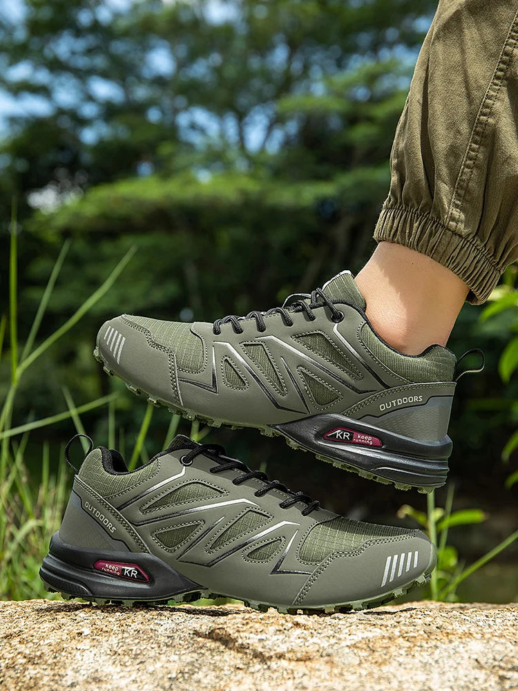 Men's Hiking Shoes Waterproof All-Terrain Outdoor Sneakers Non-Slip for Trekking Camping Tactical Training  Outdoor Cycling