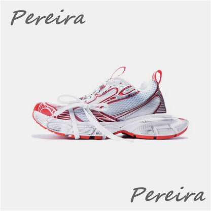 Pantofi sport pentru bărbați Street Style cu talpă groasă, culori mixte noi, cu șireturi, încălțăminte casual pentru cupluri, confortabilă și respirabilă, pentru alergare și mers pe jos