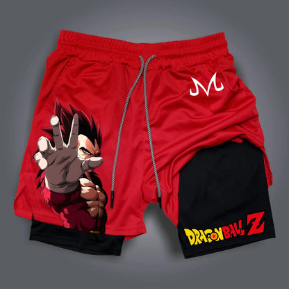 Dragon Ball GOKU Vegeta Anime Printed Double Layer Shorts 2026 American Summer Men's and Women's Quick Dry Fashion Sports Shorts