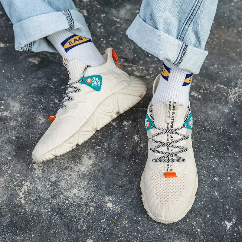 Natural Leather Key Height Summer Sneakers For Skateboarding Athletic Shoes For Men Grey Boots Sport Sepatu Raning