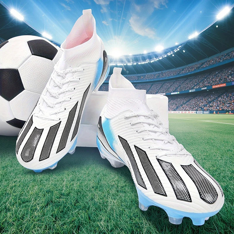 Vyriški nauji TF futbolo bateliai, sportiniai bateliai, „Society Turf Grass“, ultralengvi vyriški futbolo bateliai, patogūs futbolo bateliai su kulkšnių apsauga, futsalo bateliai, greiti