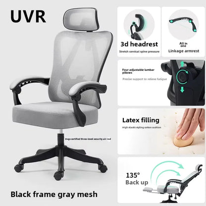 UVR Ergonomic Gaming Computer Chair with Adjustable Height, Swivel Office Chair, Comfortable Armrest Lift Chair for Home & Work