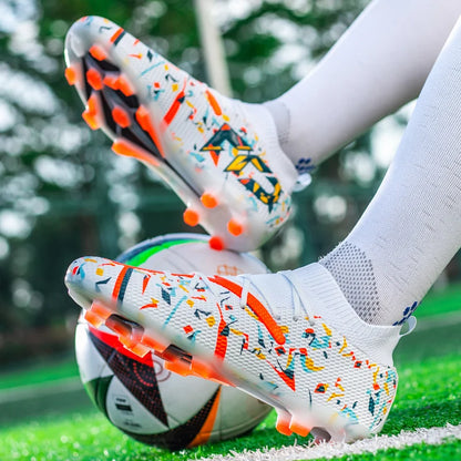Professional Football Boots Men Breathable Mesh Soccer Cleats Anti Skid Fast Sneakers Fashion Artificial Grass Male Soccer Shoes