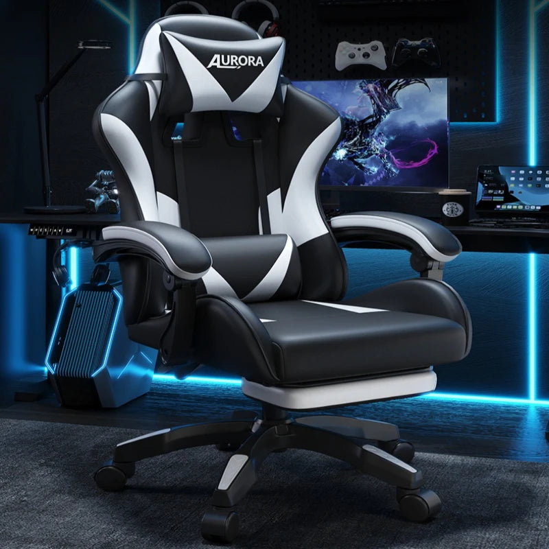 Modren Gaming Chair with Lumbar Support HighBack Swivel Office Chair Reclining Computer Seat for Long Sitting Home Gaming Throne