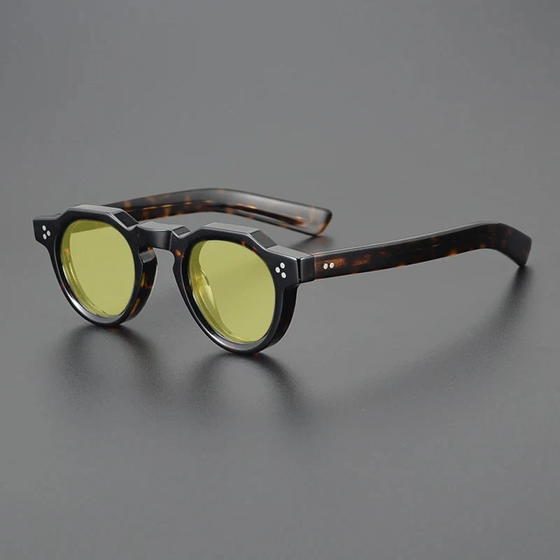 Vintage Polarized Acetate Sunglasses Men Quality Retro Designer Small Sunglasses Women UV400 Handmade Luxury Brand Eyewear