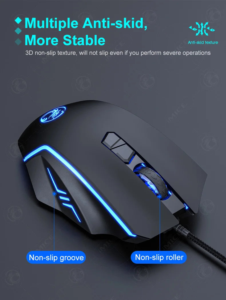 USB Wired Gaming Mouse,RGB Backlit Computer Mice,8 Keys 7200 DPI High Precision Optical Mouse For Office Laptop Home Computer