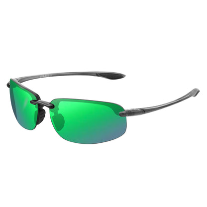 JULI Sports Sunglasses for Men Women TR90 Rimless Frame UV400 Protection for Cycling Running Fishing Baseball Driving 8001