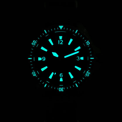 Herenhorloge van roestvrij staal. Vorm van de kast: rond