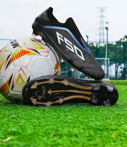 Botas de fútbol para hombre, tacos para césped, alta calidad para partido al aire libre, calzado antideslizante para niños, modelo de caña alta ligero muy vendido