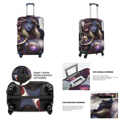 World Of Warcraft Sylvanas Windrunner Suitcase Cover Elastic Business Protector Luggage Supplies Vacation