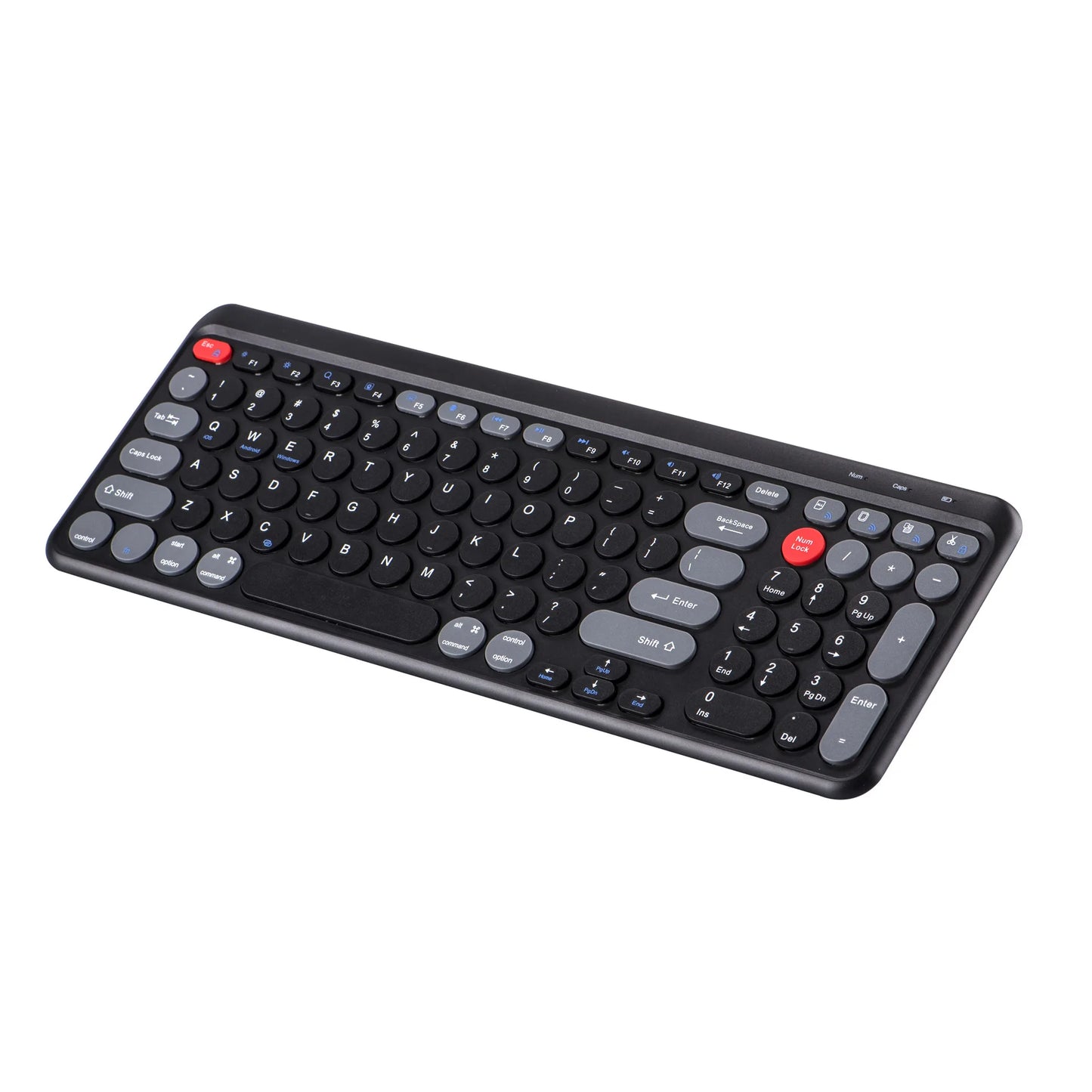 98-Key Ultra-Thin Silent Keyboard with Scissor-Switch, Tri-Mode BT/2.4G/Type-C Connectivity&Ergonomic Design For Typing