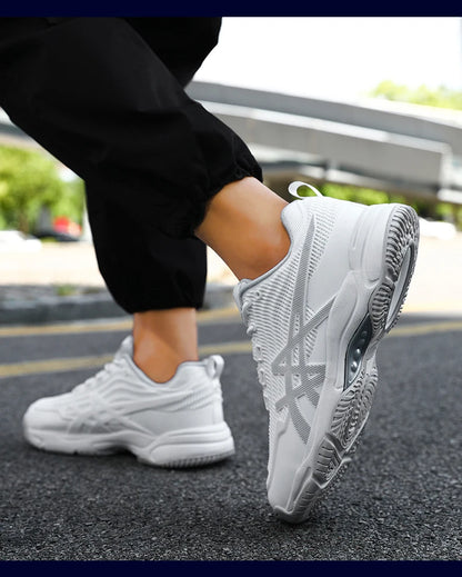 Herren Damen Badmintonschuhe Tischtennisschuhe für Volleyball Handball Sport-Sneaker rutschfest aus Mesh atmungsaktiv für das Training auf dem Spielfeld