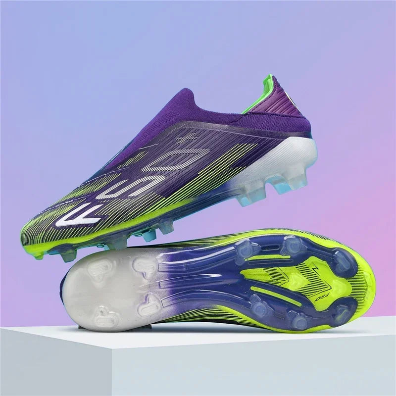 Nouvelles chaussures de football pour hommes, chaussures de match, crampons pour terrain en gazon, baskets de haute qualité, chaussures de futsal pour intérieur, chaussures montantes antidérapantes pour extérieur, meilleu