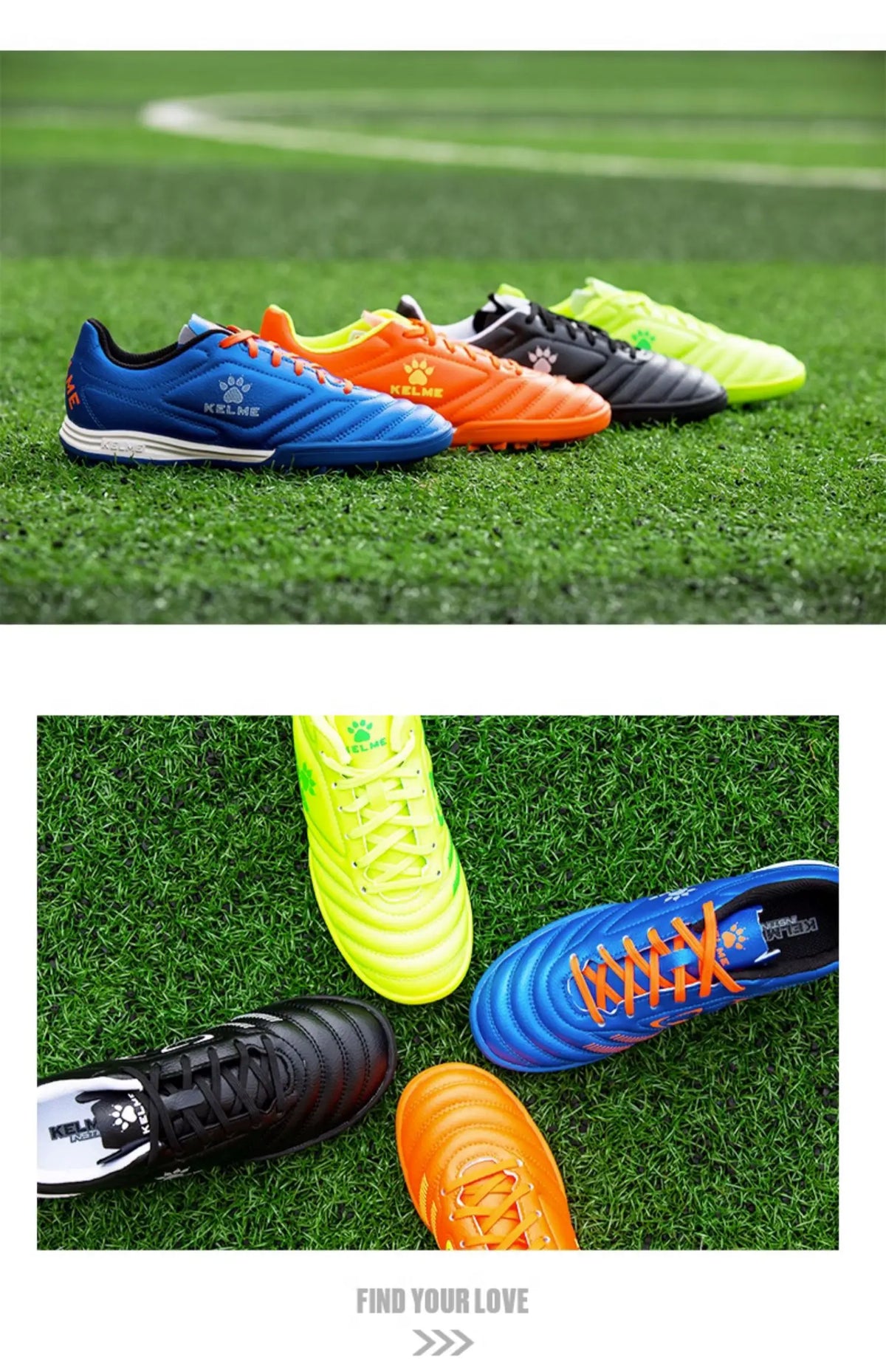 Kelme Tf Broken Nail fodboldsko til voksne og unge – skridsikre fodboldsko til kunstgræs og 5-mands fodbold – sportsfodboldsko